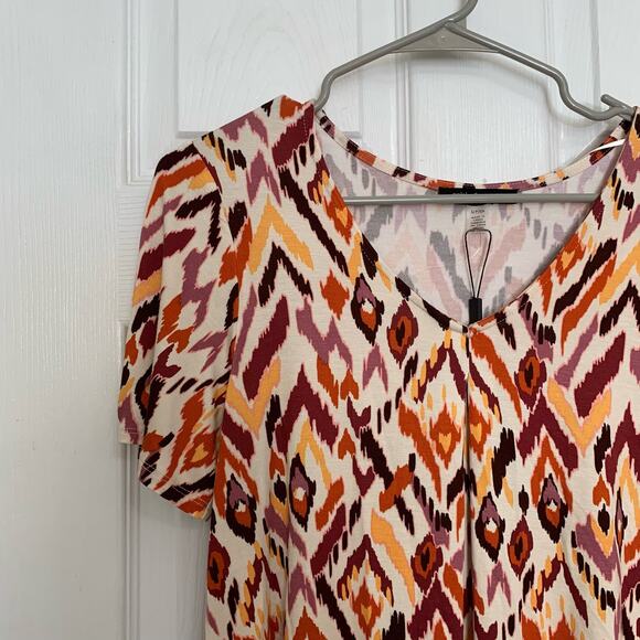 NWT Cable & Gauge open sleeve patterned top - Picture 2 of 8